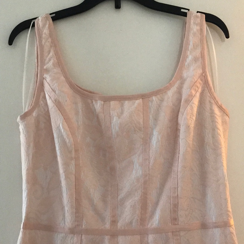 Blush Lace Midi Dress